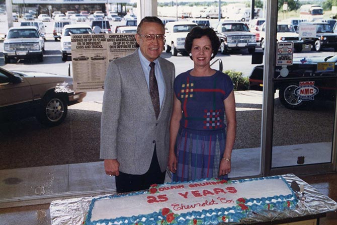 Dwain-and-Carolyn-Bruner-25th-Anniversary-Bruner-Motors-1994