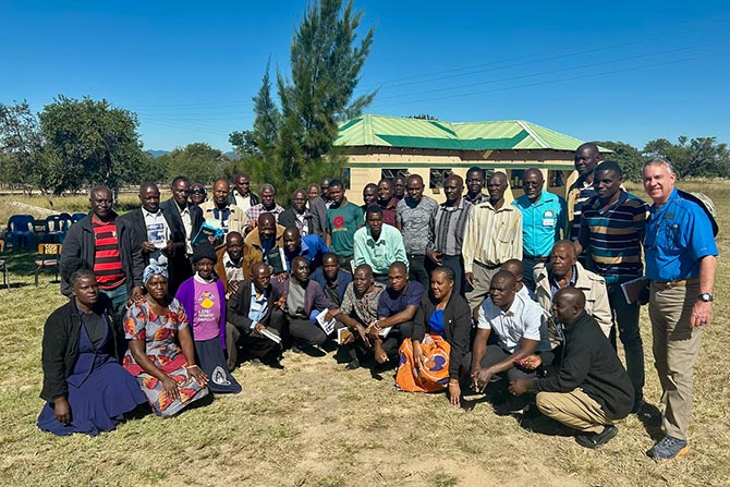 group of people on a field